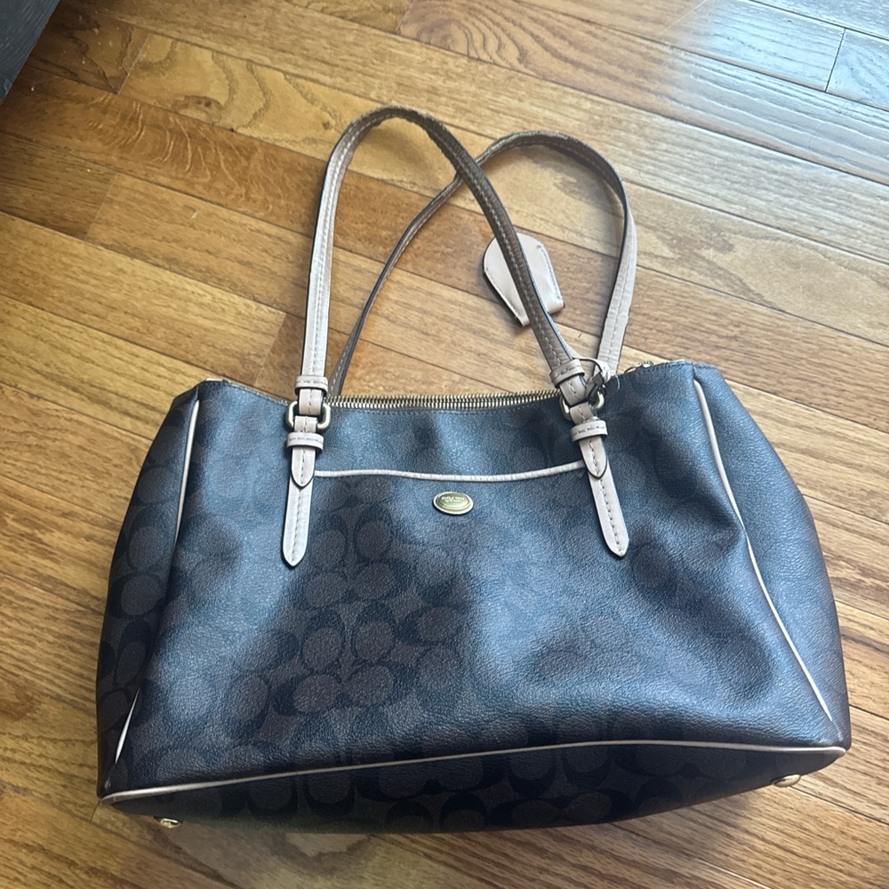 Coach Brown Signature Tote Bag